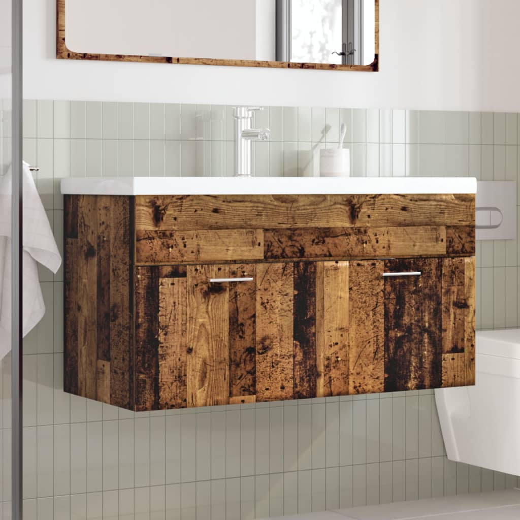 Koupelnová Skříňka Se Zápustným Umyvadlem Old Wood Staré Dřevo