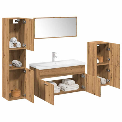 Set Koupelnového Nábytku Bílý Dřevotříska