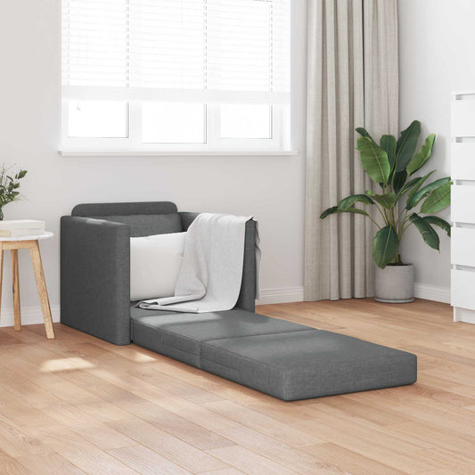 Pohovka Na Spaní 60Cm Tmavě Šedá Textil