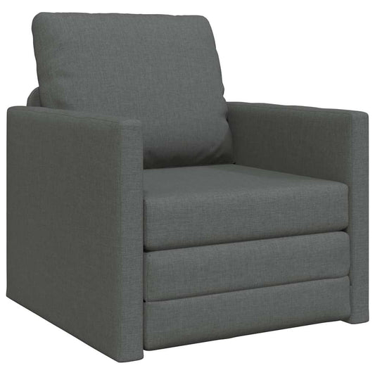 Pohovka Na Spaní 60Cm Tmavě Šedá Textil