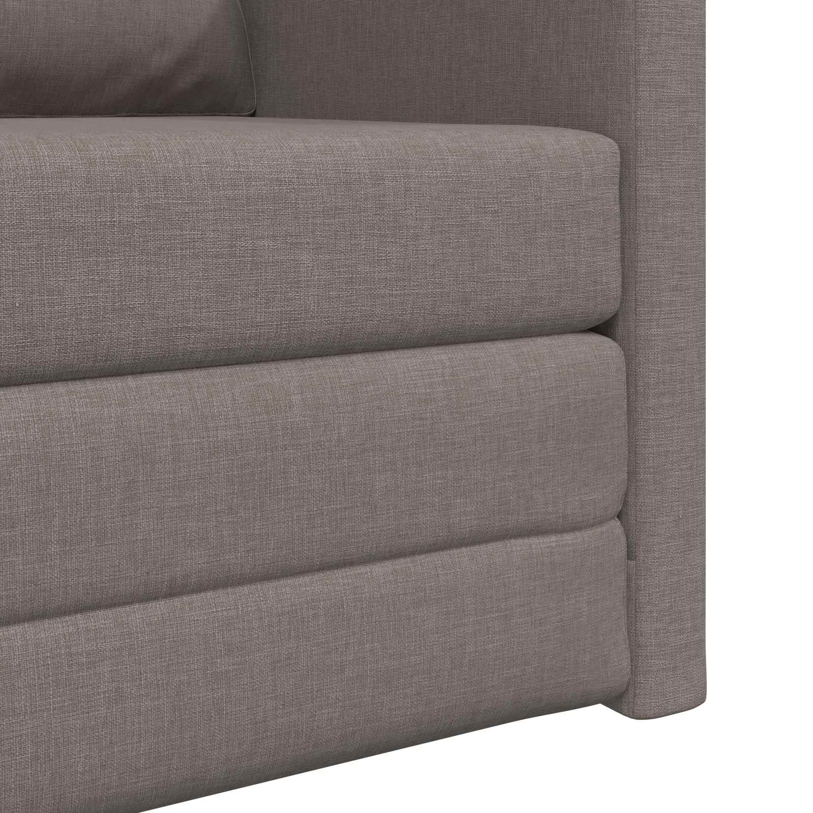 Pohovka Na Spaní Taupe 74 X 77 X 81 Cm Textil