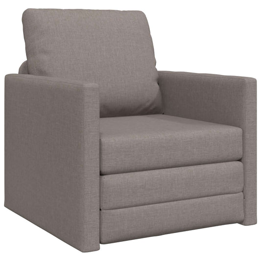 Pohovka Na Spaní Taupe 74 X 77 X 81 Cm Textil