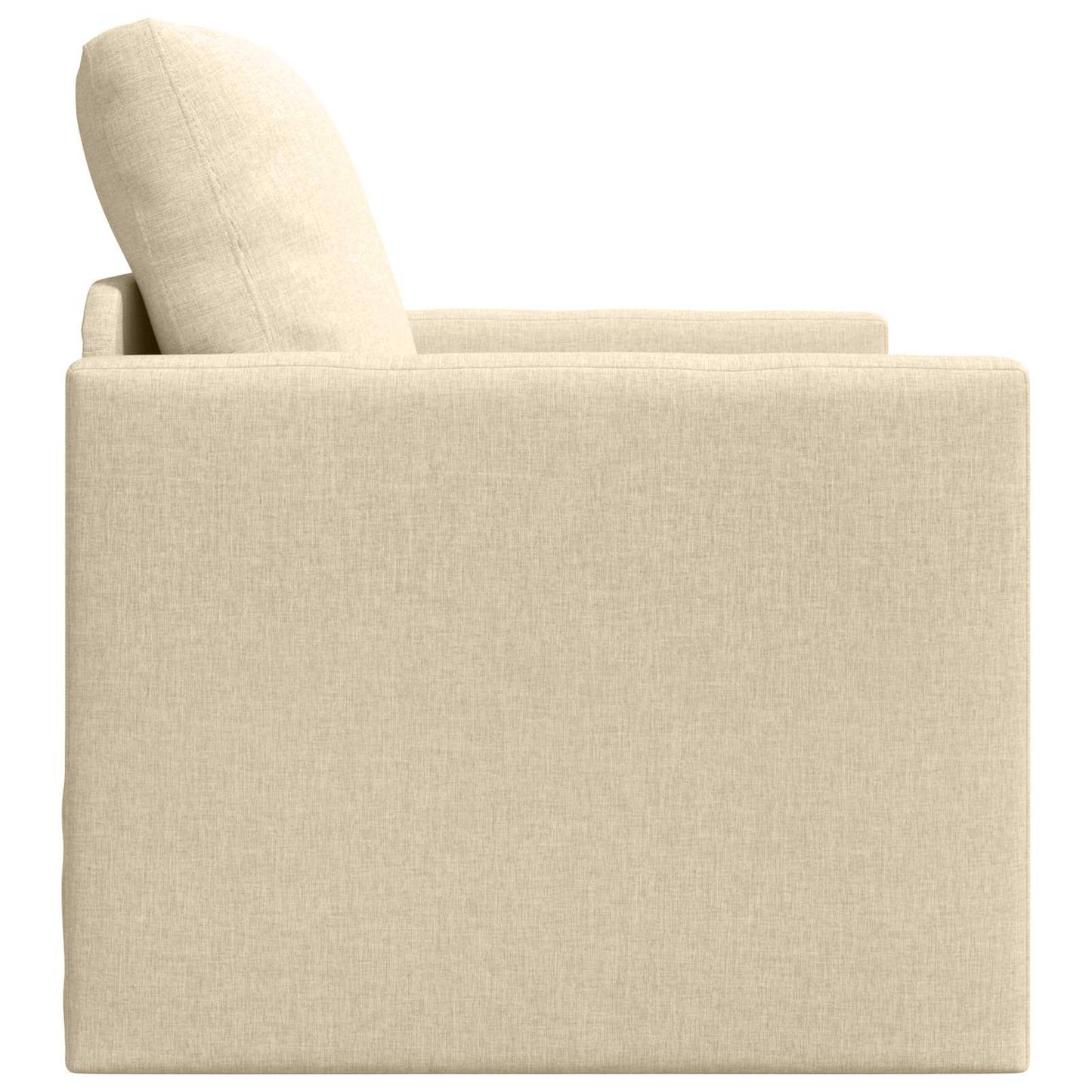 Pohovka Na Spaní Krémová 74 X 77 X 81 Cm Textil