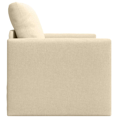 Pohovka Na Spaní Krémová 74 X 77 X 81 Cm Textil