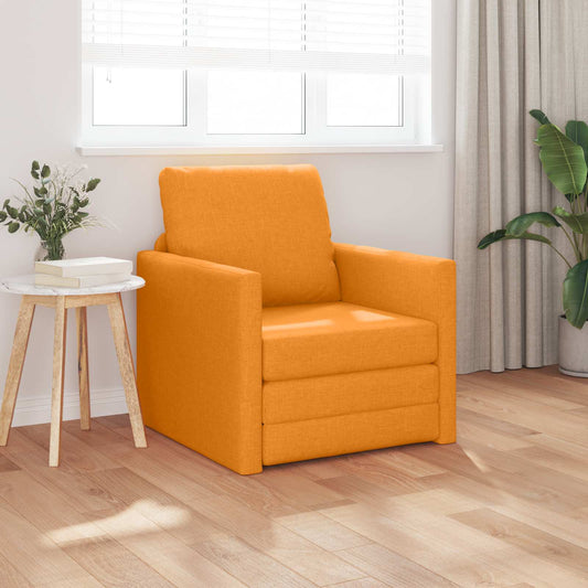 Pohovka Na Spaní Tmavě Žlutá 74 X 77 X 81 Cm Textil