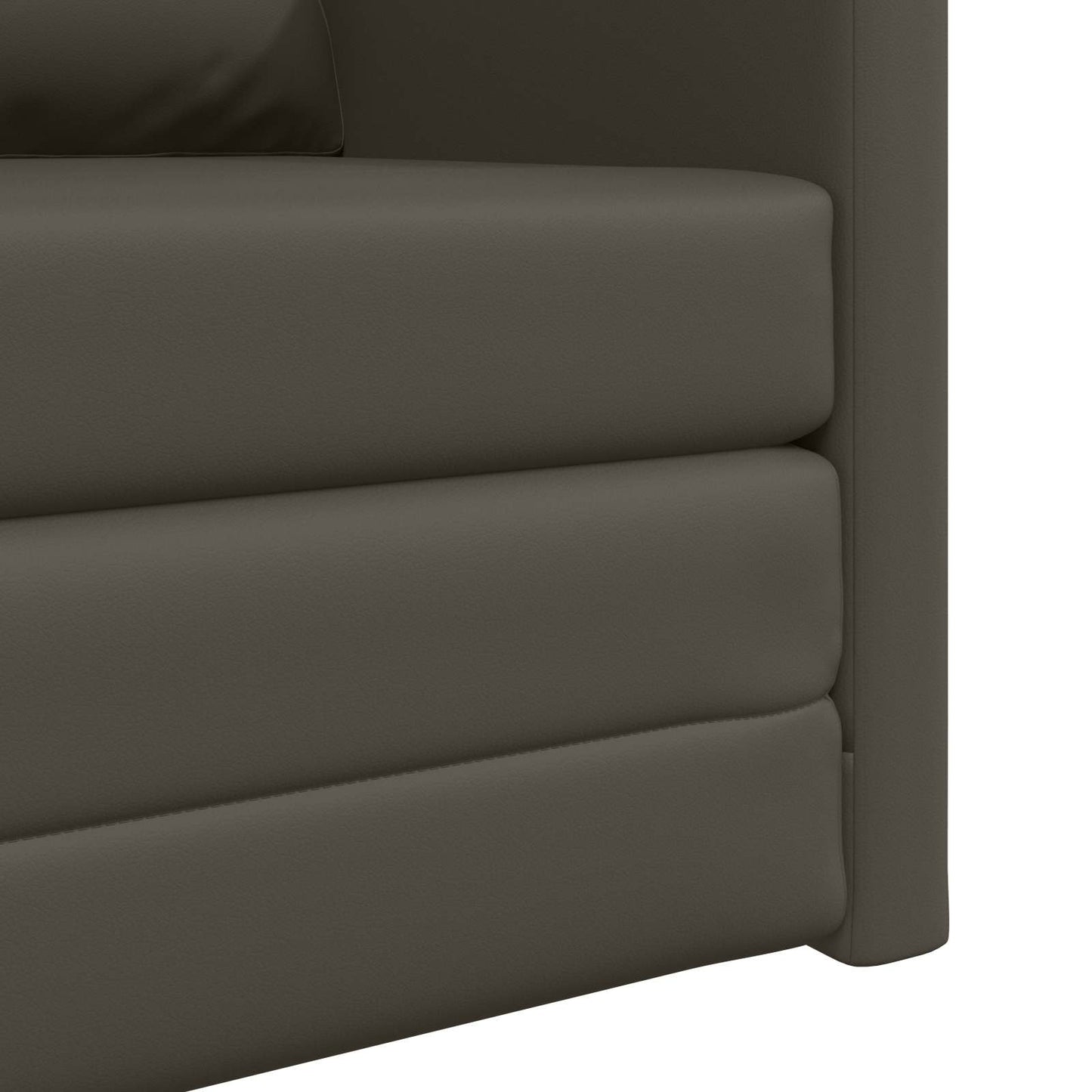 Pohovka Na Spaní 60Cm Šedá Umělá Kůže