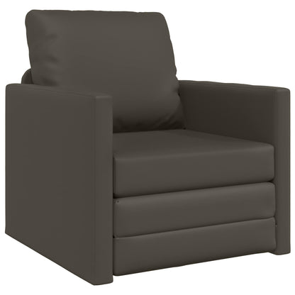 Pohovka Na Spaní 60Cm Šedá Umělá Kůže