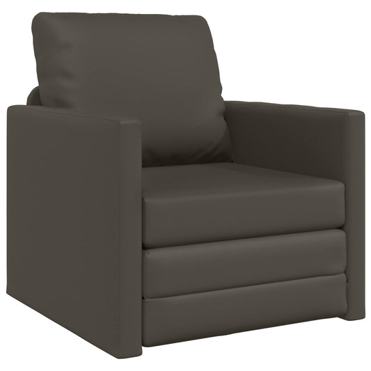 Pohovka Na Spaní 60Cm Šedá Umělá Kůže
