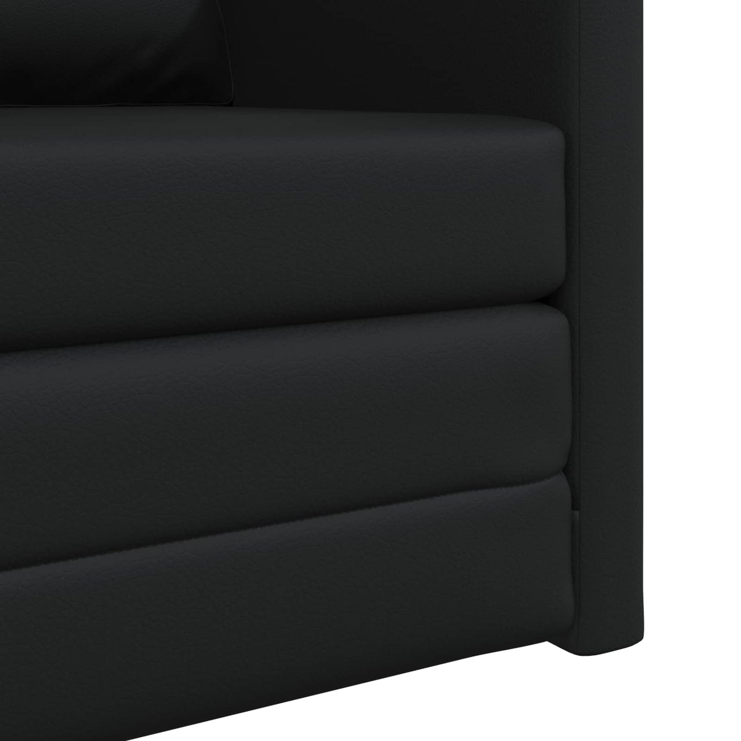 Pohovka Na Spaní 60Cm Černá Umělá Kůže