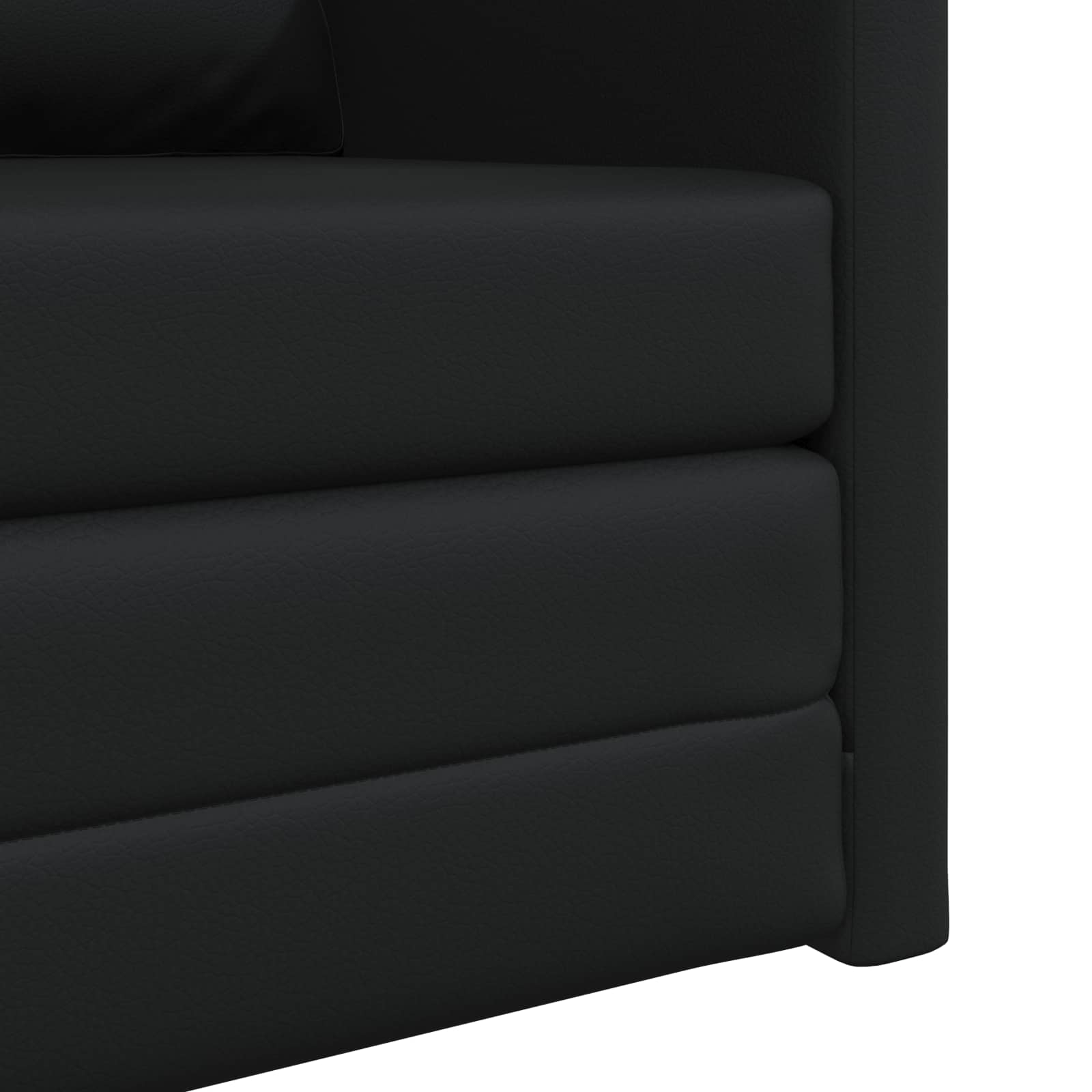 Pohovka Na Spaní 60Cm Černá Umělá Kůže