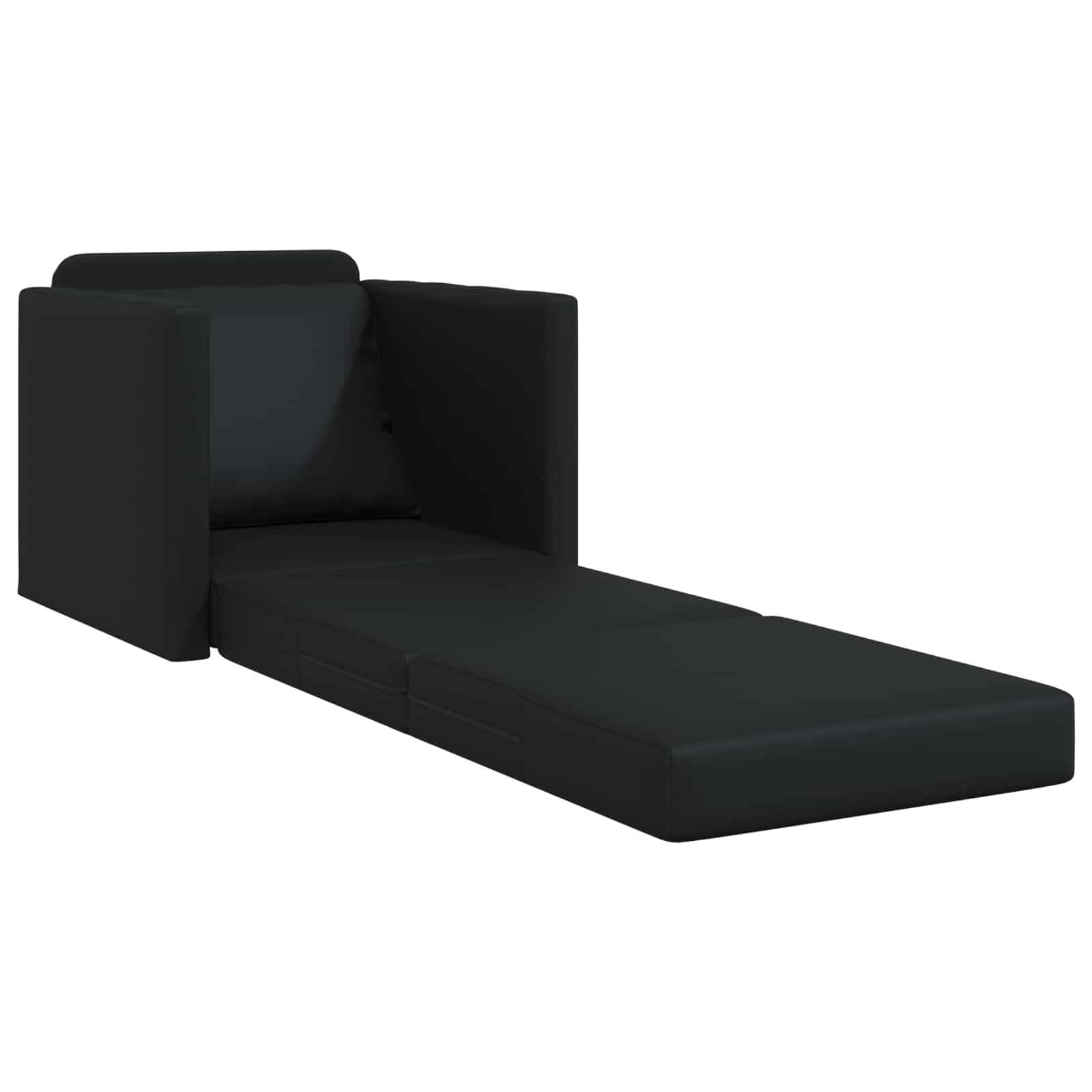 Pohovka Na Spaní 60Cm Černá Umělá Kůže