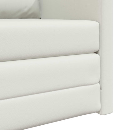 Pohovka Na Spaní 60Cm Bílá Umělá Kůže