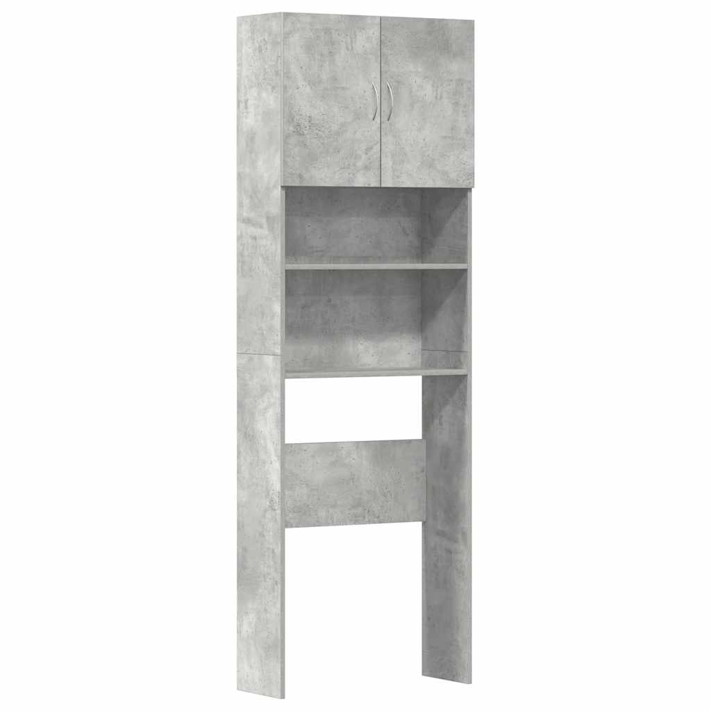 Skříňka Na Pračku Concrete Grey 64X24X190 Cm Dřevěná Konstrukce