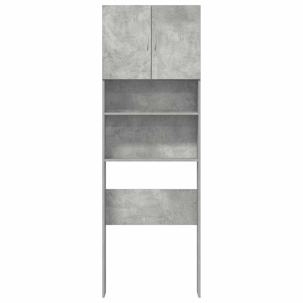 Skříňka Na Pračku Concrete Grey 64X24X190 Cm Dřevěná Konstrukce