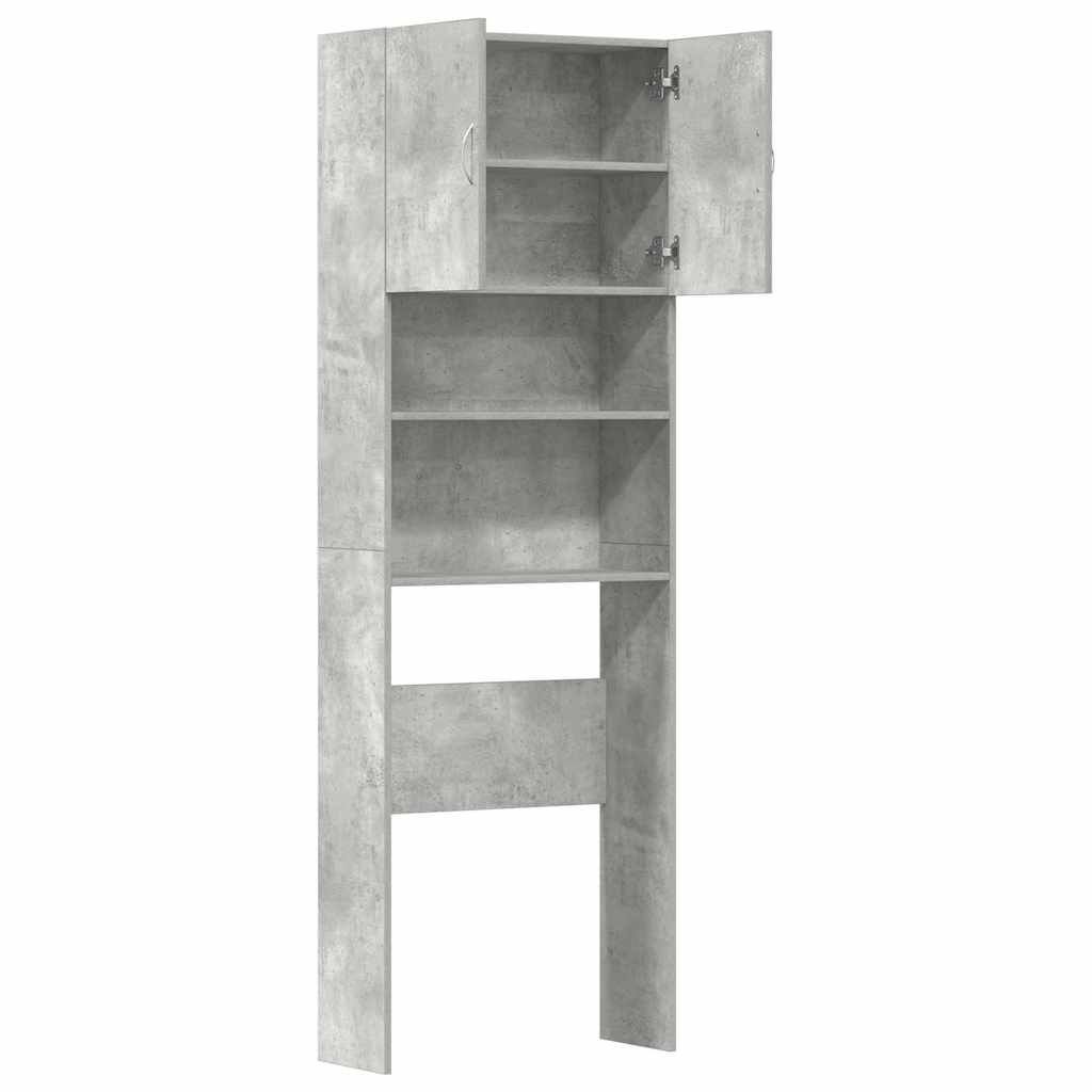 Skříňka Na Pračku Concrete Grey 64X24X190 Cm Dřevěná Konstrukce
