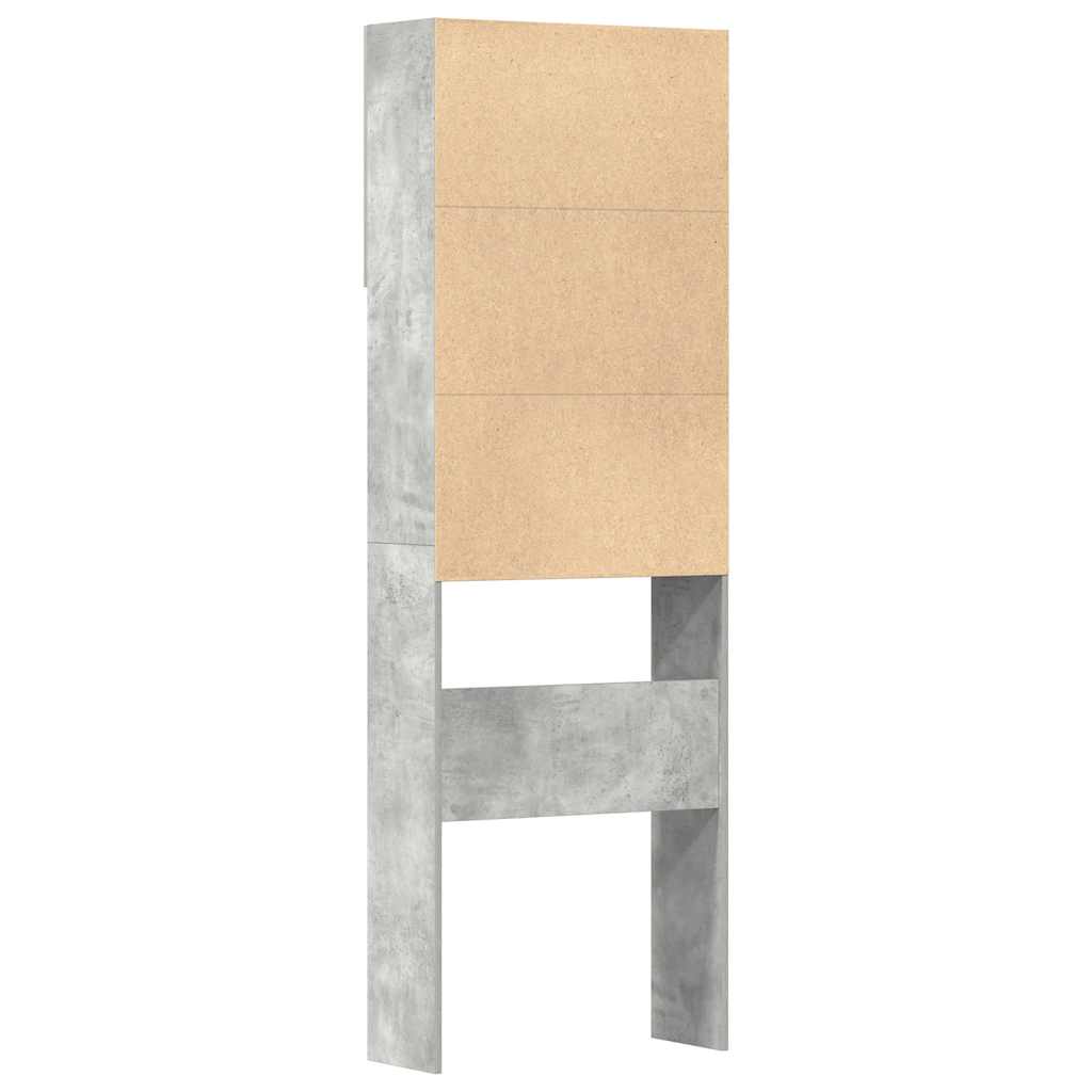 Skříňka Na Pračku Concrete Grey 64X24X190 Cm Dřevěná Konstrukce