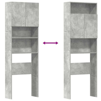 Skříňka Na Pračku Concrete Grey 64X24X190 Cm Dřevěná Konstrukce