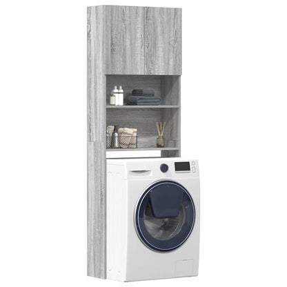 Skříňka Na Pračku Concrete Grey 64X24X190 Cm Dřevěná Konstrukce