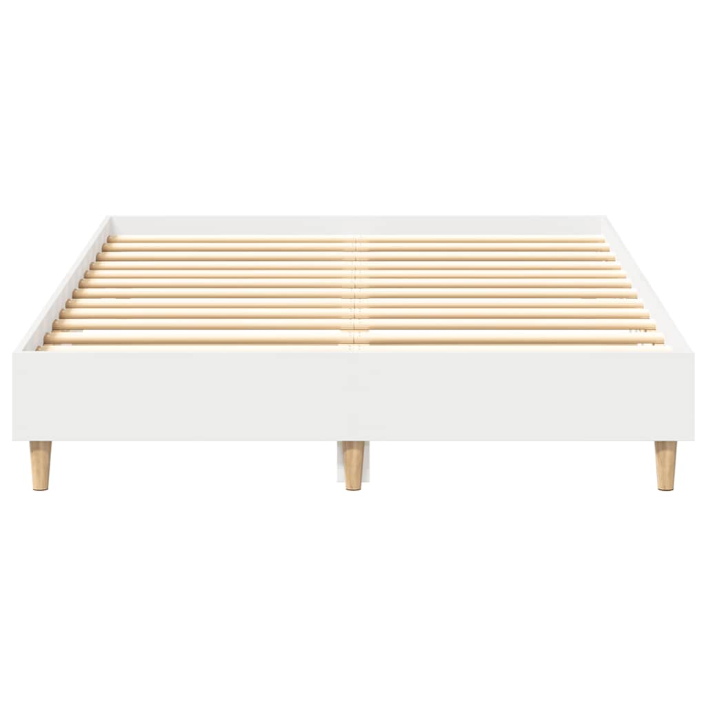 Rám Postele Bez Matrace Bílý 120X200 Cm Dřevěné Konstrukce