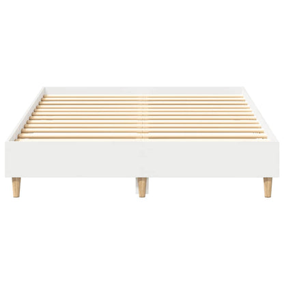 Rám Postele Bez Matrace Bílý 120X200 Cm Dřevěné Konstrukce