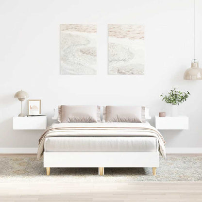 Rám Postele Bez Matrace Bílý 120X200 Cm Dřevěné Konstrukce