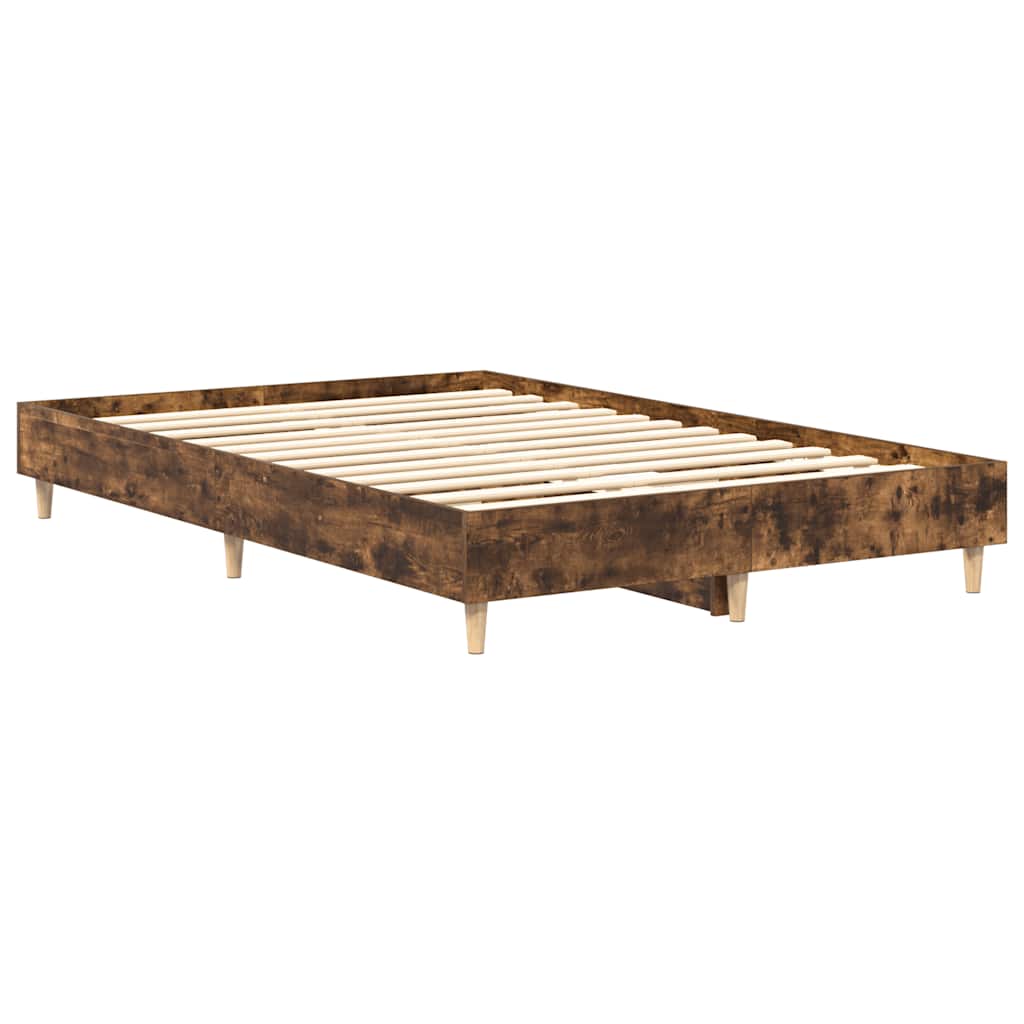 Rám Postele Bez Matrace Kouřový Dub 120X200 Cm Engineered Wood