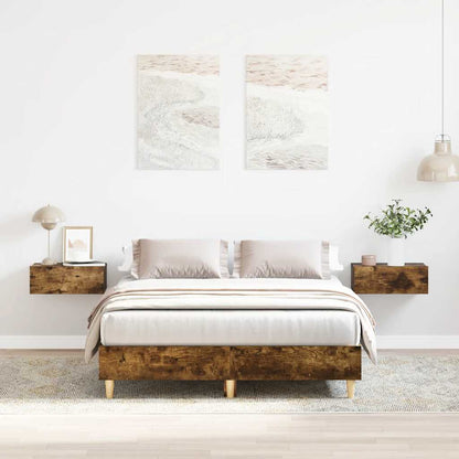 Rám Postele Bez Matrace Kouřový Dub 120X200 Cm Engineered Wood