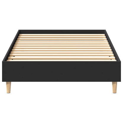 Rám Postele Bez Matrace Černý 100X200 Cm Technické Dřevo