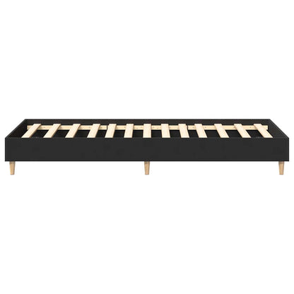 Rám Postele Bez Matrace Černý 100X200 Cm Technické Dřevo