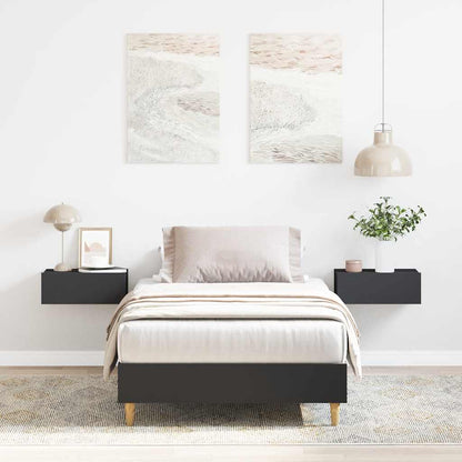 Rám Postele Bez Matrace Černý 100X200 Cm Technické Dřevo