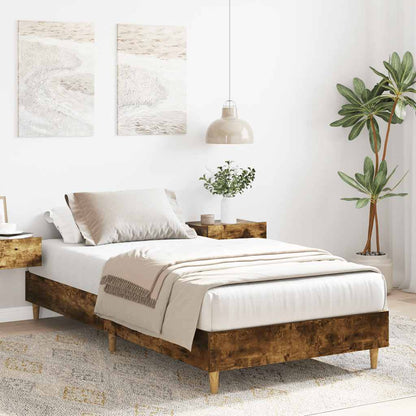 Rám Postele Bez Matrace Smoked Oak 100X200 Cm Engineered Wood