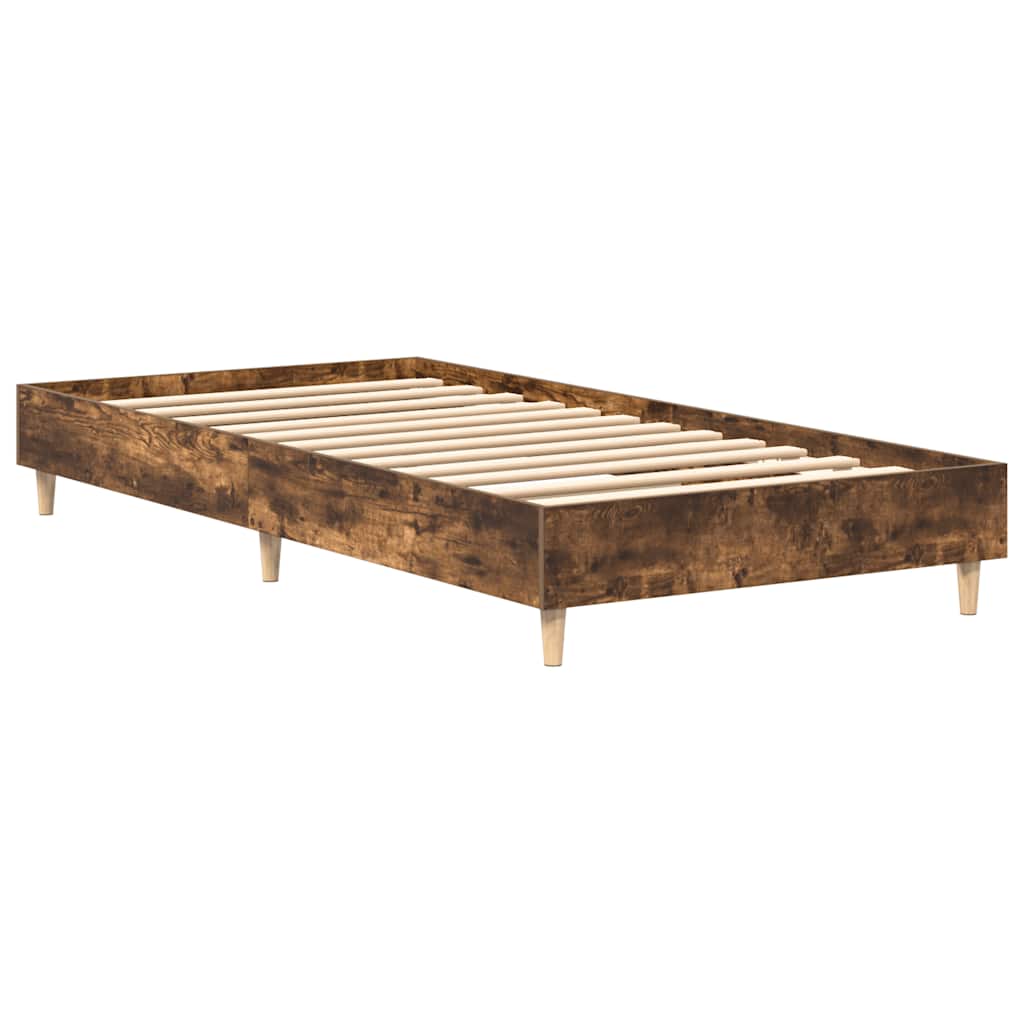 Rám Postele Bez Matrace Smoked Oak 100X200 Cm Engineered Wood
