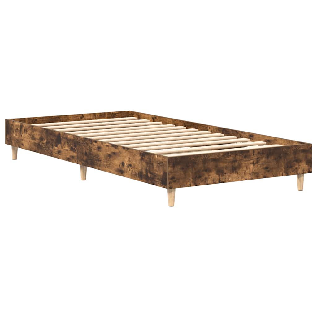 Rám Postele Bez Matrace Smoked Oak 100X200 Cm Engineered Wood