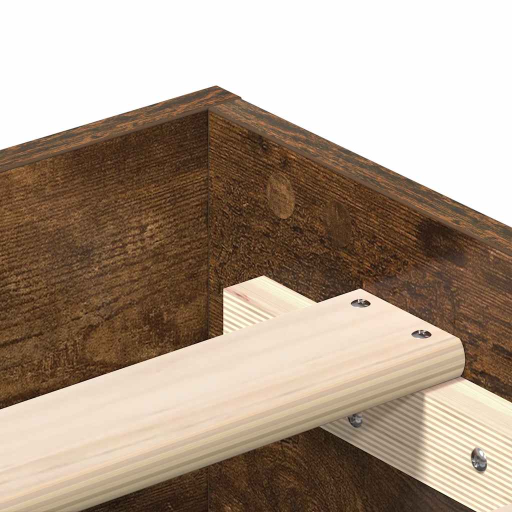 Rám Postele Bez Matrace Smoked Oak 100X200 Cm Engineered Wood
