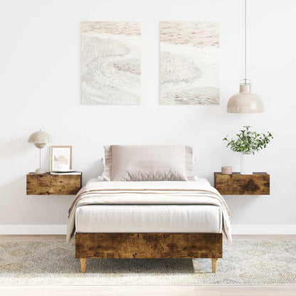 Rám Postele Bez Matrace Smoked Oak 100X200 Cm Engineered Wood
