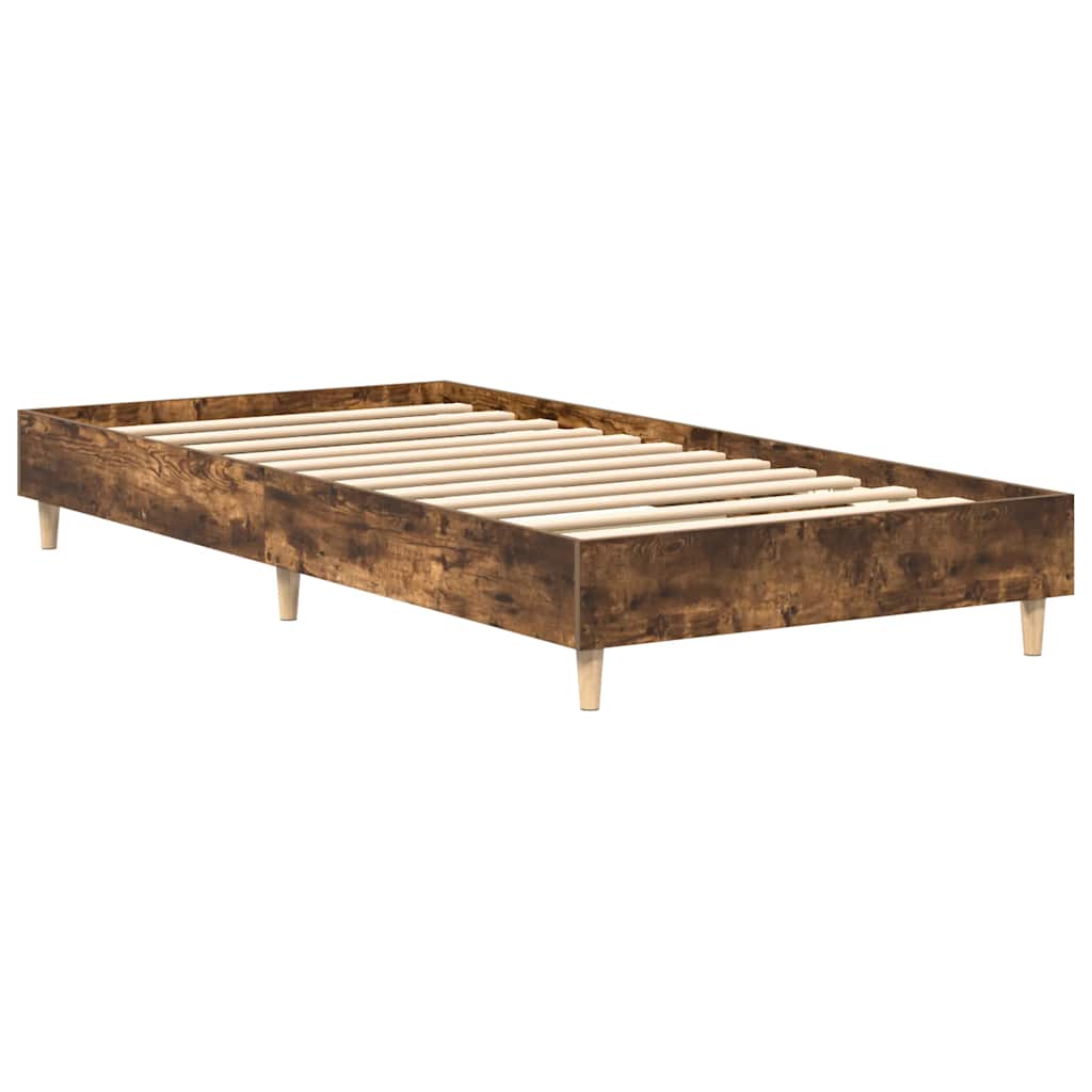 Rám Postele Bez Matrace Smoked Oak 90X200 Cm Engineered Wood