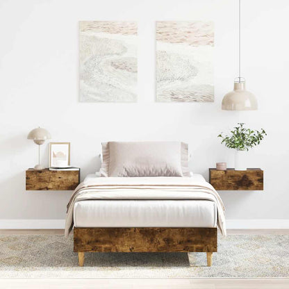 Rám Postele Bez Matrace Smoked Oak 90X200 Cm Engineered Wood