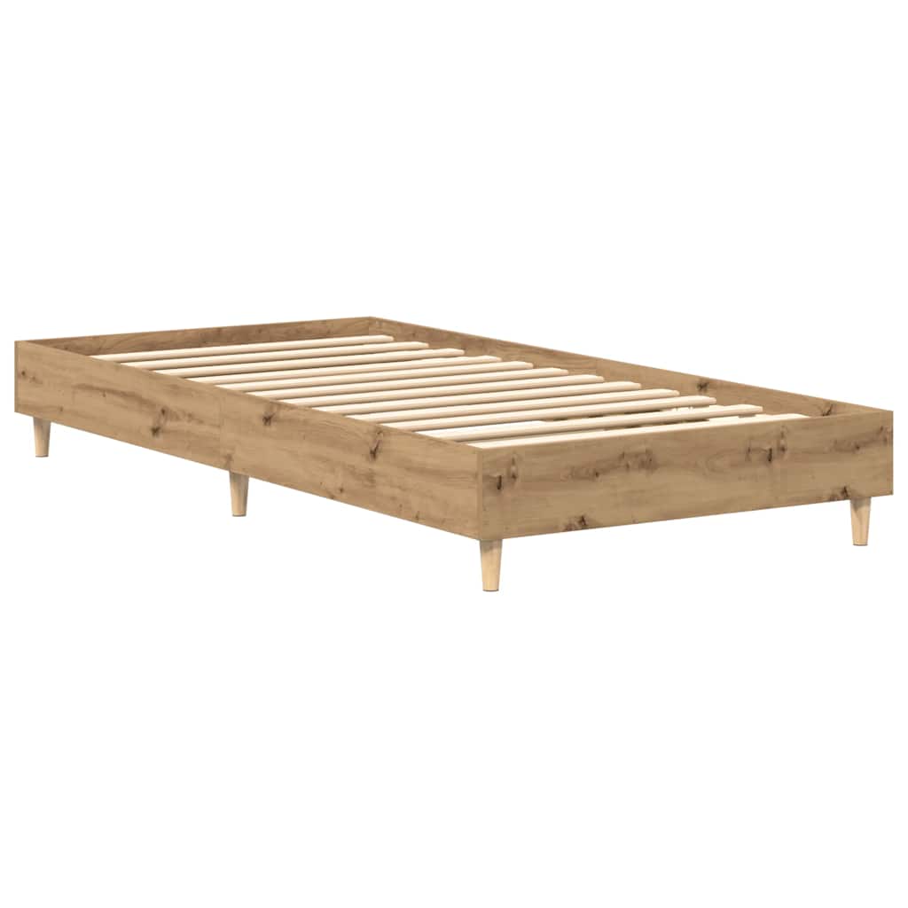 Rám Postele Bez Matrace Artisan Dub 90X200Cm Dřevěné Konstrukce