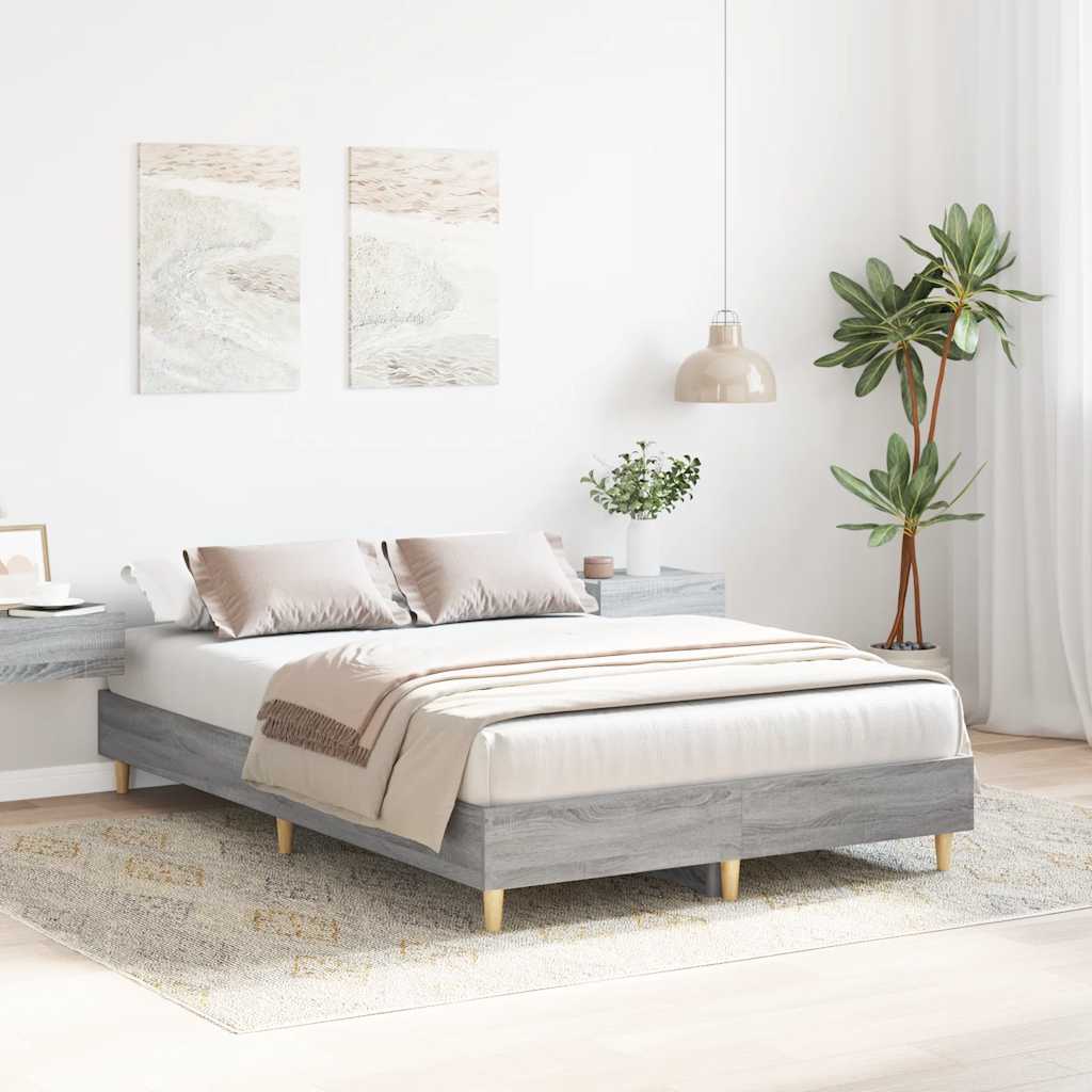 Rám Postele Bez Matrace Grey Sonoma 135X190 Cm Kompozitní Dřevo