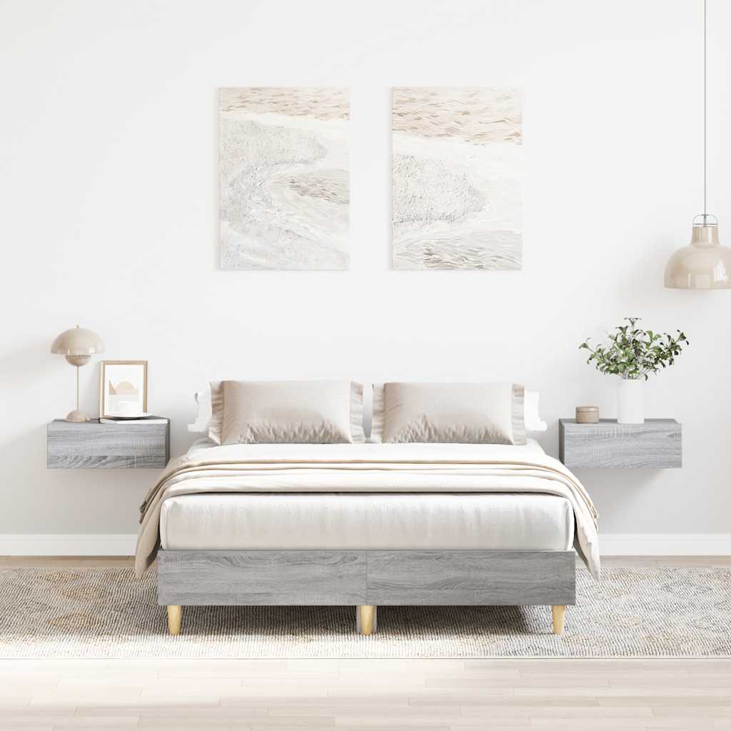 Rám Postele Bez Matrace Grey Sonoma 135X190 Cm Kompozitní Dřevo