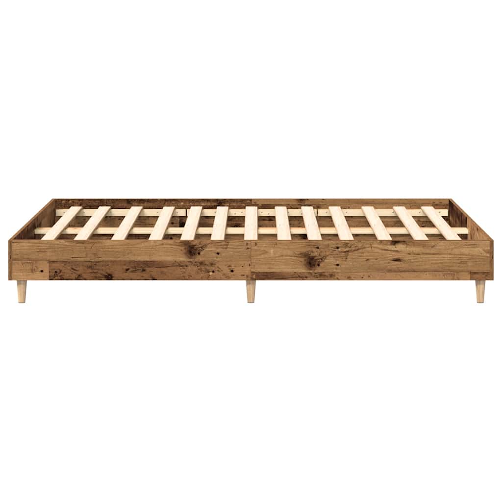 Rám Postele Bez Matrace Staré Dřevo 135X190 Cm Kompozitní Dřevo