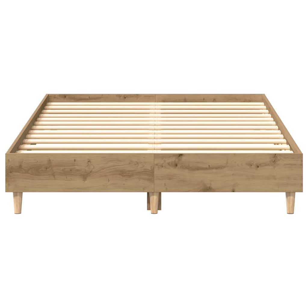 Rám Postele Bez Matrace Artisan Dub 135X190 Cm Kompozitní Dřevo