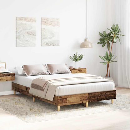 Rám Postele Bez Matrace Staré Dřevo 120X190 Cm Kompozitní Dřevo
