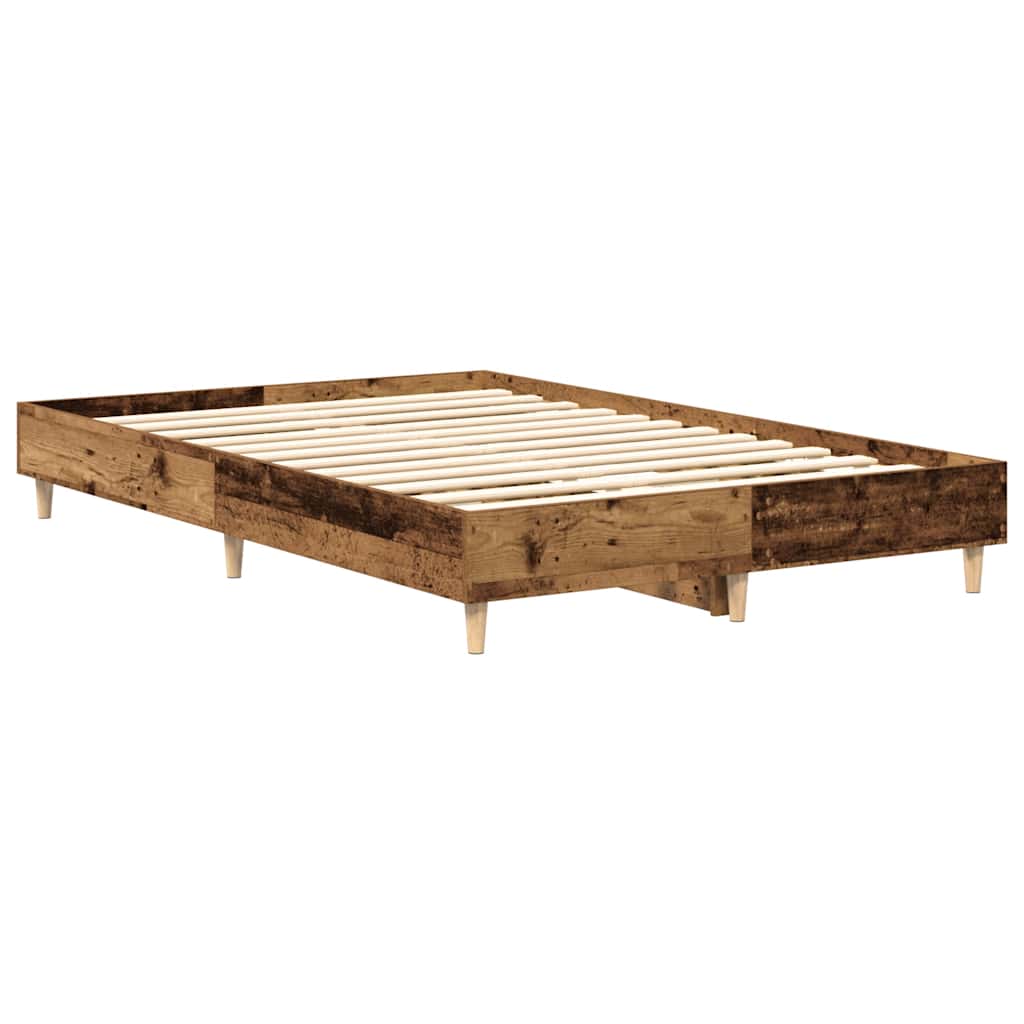 Rám Postele Bez Matrace Staré Dřevo 120X190 Cm Kompozitní Dřevo