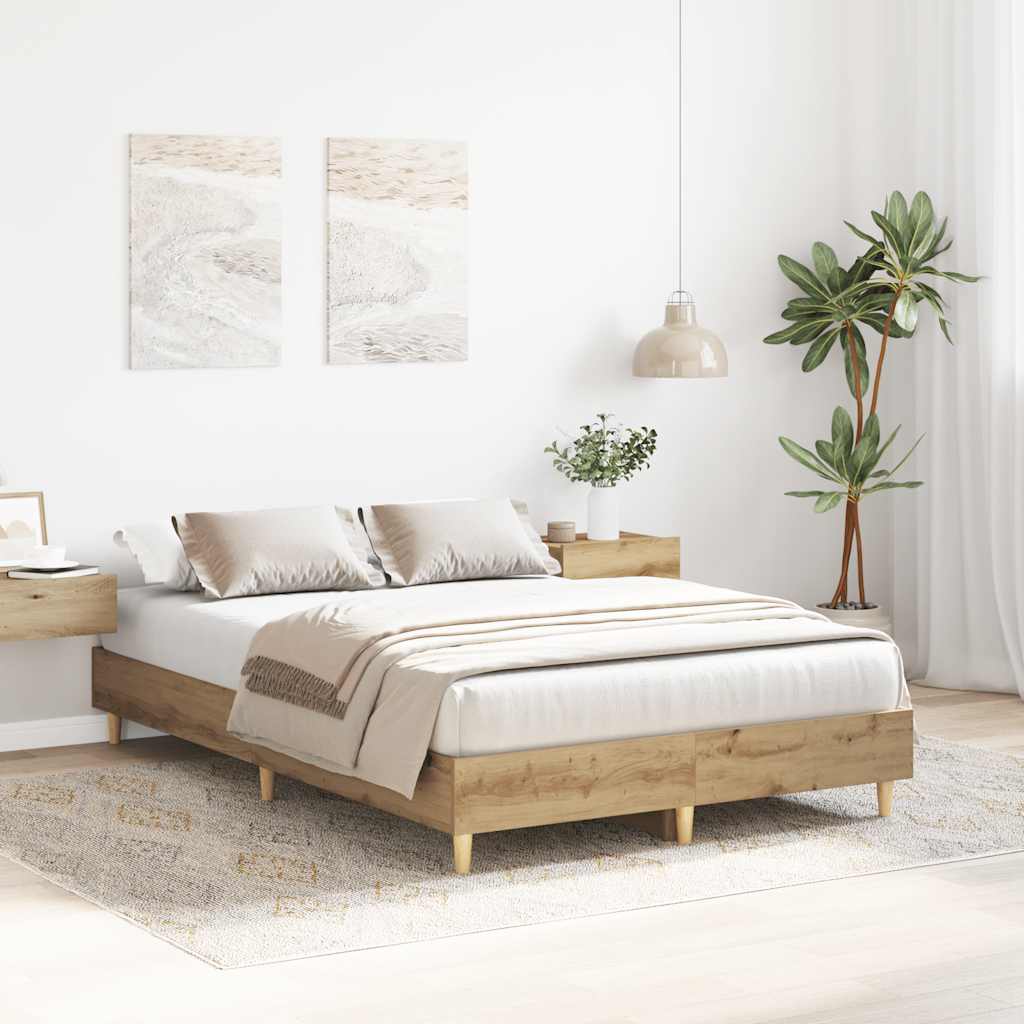 Rám Postele Bez Matrace Artisan Dub 120X190 Cm Kompozitní Dřevo