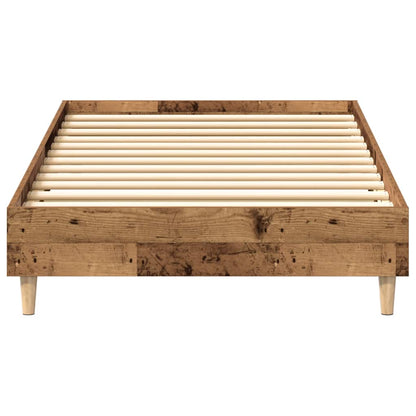 Rám Postele Bez Matrace Staré Dřevo 90X190Cm Dřevěné Konstrukce