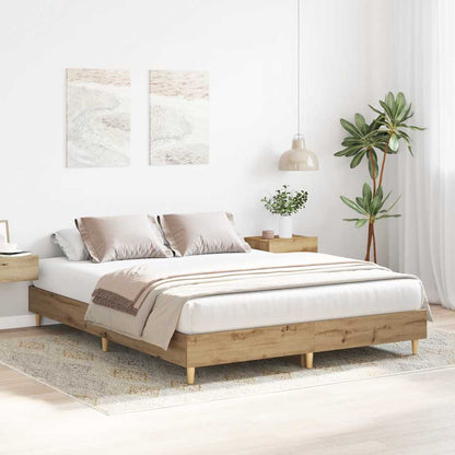 Rám Postele Bez Matrace Artisan Dub 90X190Cm Dřevěné Konstrukce