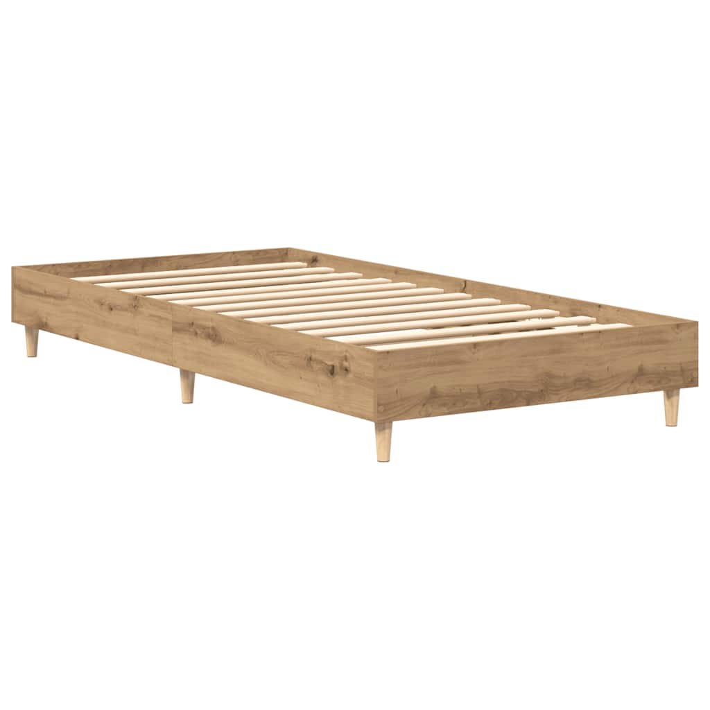 Rám Postele Bez Matrace Artisan Dub 90X190Cm Dřevěné Konstrukce
