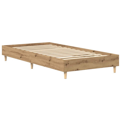 Rám Postele Bez Matrace Artisan Dub 90X190Cm Dřevěné Konstrukce