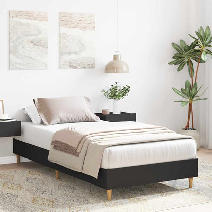 Rám Postele Bez Matrace Černý 75X190 Cm Technické Dřevo